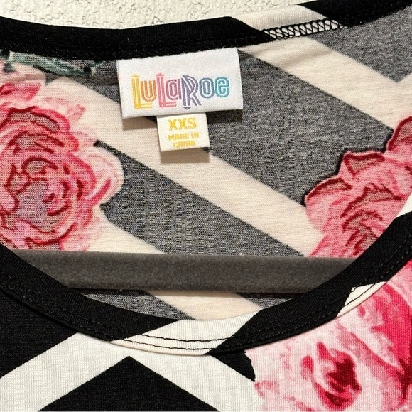 LulaRoe Irma Mid-Sleeve Stretchy High-Low Tunic Top Loose Fit Modest XXS-XS-S-M - Picture 7 of 12